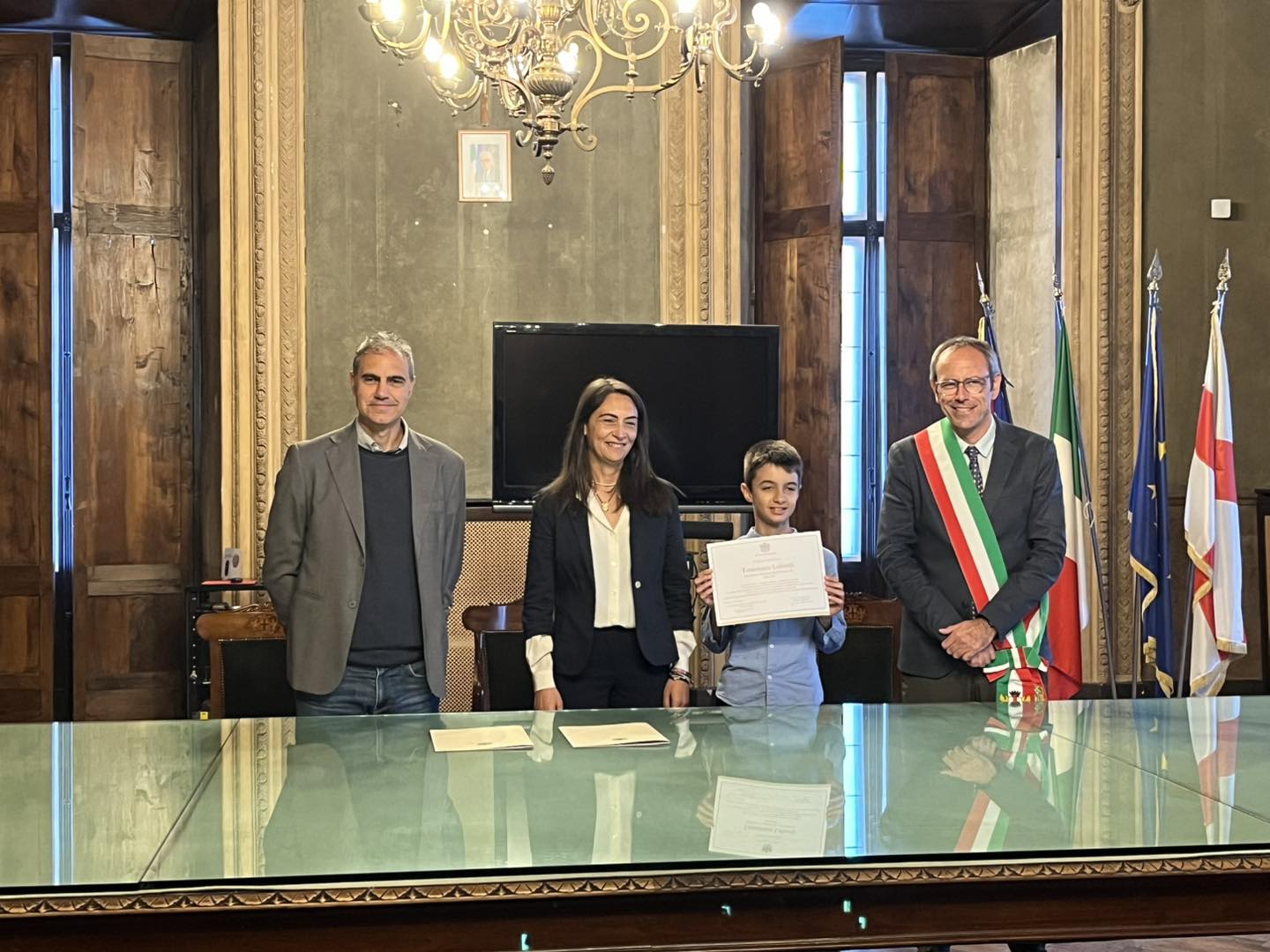Tommaso Loberti riceve un riconoscimento dal comune di Alessandria
